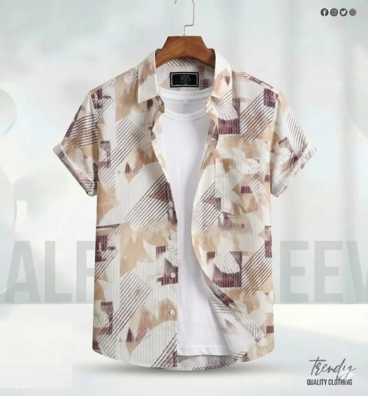 Digital Printed Premium Half Sleeve Shirt