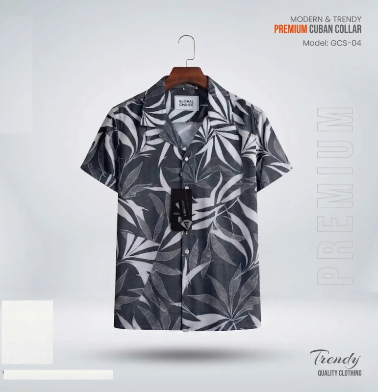 Premium Short Sleeve Cuban Collar Shirt