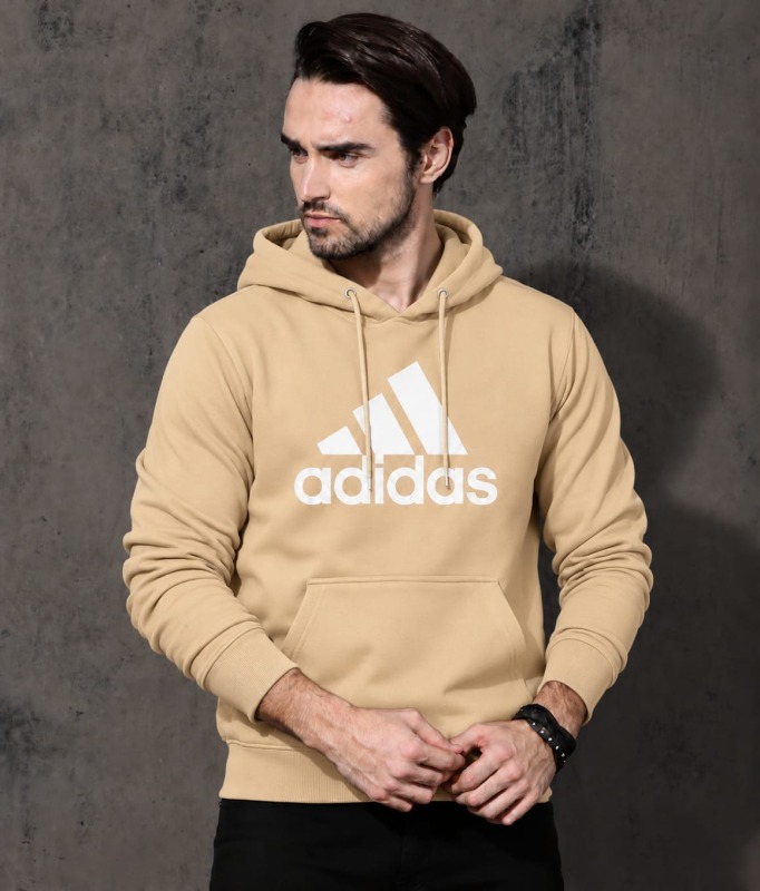 Stylish Solid Printed Cotton Hoodie